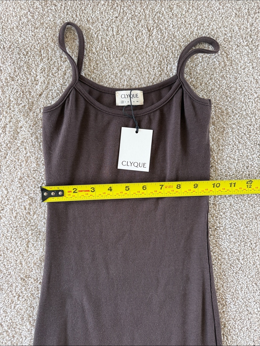 Clyque Dark Chocolate Brown Maxi Slip Dress - Picture 5 of 6